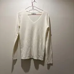 AZUL by moussy アイボリー Vネック長袖ニット　Sサイズ