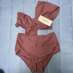 WEIXIA ピンクブラウンブラウン セパレート水着 サイズXL - メルカリ