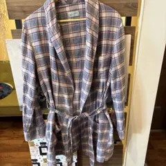 GALESA チェック柄 ロングガウン