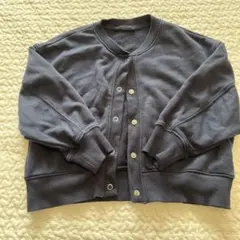 グレー ボタン付きカーディガン 100cm