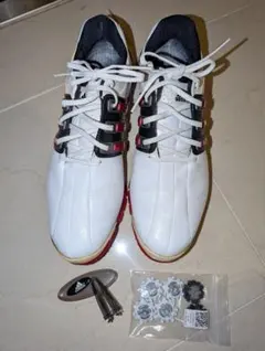 【鋲新品交換済】アディダス TOUR360 ゴルフシューズ 27cm カーボン