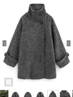 grl 襟2wayシャギーコート