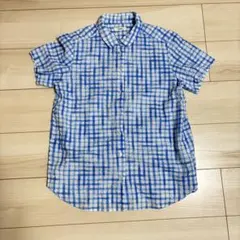 parkes ブルーチェック柄　半袖シャツのサムネイル