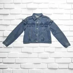 5030653 GU ジーユー フリル付き デニムジャケット Gジャン Lサイズ