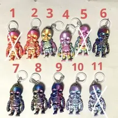 【バラ売り可】SKELETON MINE CHARM ガイコツ めじるし 8個