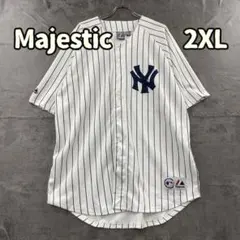 マジェスティック ニューヨークヤンキース ベースボールシャツ 2X【5472】のサムネイル