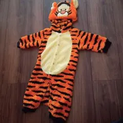 ティガー着ぐるみ70サイズロンパースカバーオールもこもこフリースジャンパー