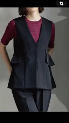 OPAQUE.CLIPフリルペプラムジレ　ブラック