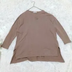 ​RNA Mサイズ トレーナー スウェット 茶 モカ サイドスリット 綿100%