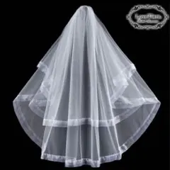 ラブティアラ　ミディアムウェディングベール　オーガンジーパイピング　日本製