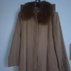&byPinky&Dianneキャメル色ファー付きロングコート - メルカリ