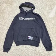 【希少タグ】チャンピオン ビッグロゴ パーカー ネイビー M相当 裏起毛 美品