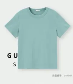 GU ジーユー コットスムースクルーネックT 半袖 S