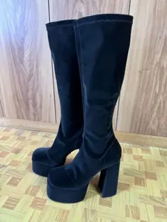 Darich ウルトラストレッチレザーロングブーツ　ブラック　M