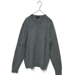 UNIQLO ウール100% ニットセーター グレー M 薄手