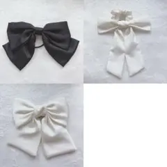 ヘアアクセサリー ゴム シュシュ クリップ まとめ 3点セット