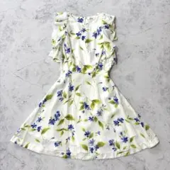 snidel フラワープリント ノースリーブワンピース 花柄