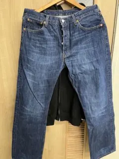 Levi's 501 ダークブルー ストレートデニム W34 L32