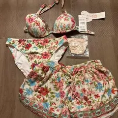 未使用品　Angel Luna フラワープリント 水着　4点セット