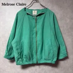 Melrose Claire ジップアップ ブルゾン ミントグリーン 麻 七分袖のサムネイル