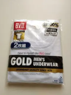 新品 B.V.D. 丸首半袖 Tシャツ 綿100% Lサイズ 2枚