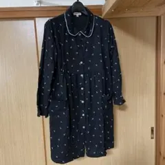 マタニティ パジャマ ブラック M さくらんぼ柄