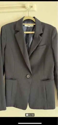 NATURAL BEAUTY BASIC 紺色 パンツスーツ Sサイズ