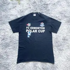 GILDAN【M】FC EDMONTON 半袖 Tシャツ ネイビー サッカー