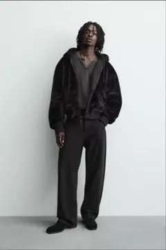 【美品 】ZARA リバーシブル ボアボンバー ジャケット USAサイズ S