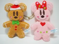 ディズニー　クリスマス　ジンジャー　ミッキー　ミニー ぬいぐるみバッジ　2012