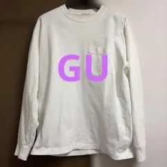 ホワイト ポケット付き長袖Tシャツ