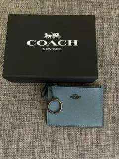 ☆ 限定カラー 新品 COACHキーケース コーチ ブルー キーケース - メルカリ