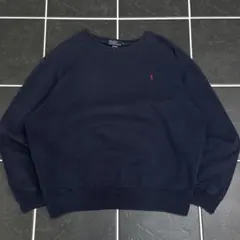 90s Polo Ralph Lauren USA製　スウェット　フェード　紺