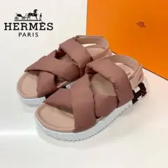 Hermes エルメス エレクトリック サンダル レザー 44 28㎝ ブルー