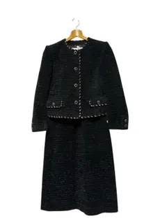 みっちゃん様専用★黒のツイード　ツーピース　ジャケットスカートセットアップバブル