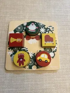 Benesse クリスマス 木製パズル 知育玩具