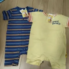 おさるのジョージ　ロンパース　半袖　80