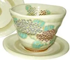 新品未使用♪有田焼 仁清風絵変りいっぷく椀皿３柄セット(食洗機・電子レンジ対応)