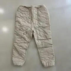 プティマイン 100 キルティングパンツ　白　ボア　パンツ　長ズボン　冬　秋