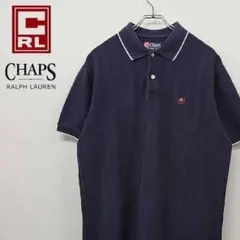 【90s 古着】チャップス ラルフローレン ポロシャツ ストライプ ブラック