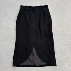 90s 伊太利屋 ロングスカート 黒 スタッズ 変形　モード　ゴシック　レトロ
