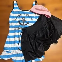 160cm 女の子 水着3点セット