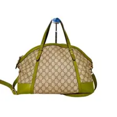 GUCCI　グッチ　GGスプリーム　ハンドバッグ　グリーン　ショルダーバッグ