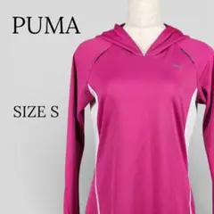 PUMA プーマ スポーツパーカー 指穴付き ピンク×ホワイト S