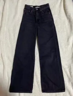 RIBCAGE WIDE LEG ジーンズ ブラック