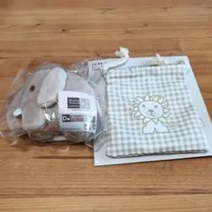 タイトーくじ　ミッフィー　マスコット　ゾウ　巾着ポーチ