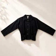 COMME des GARCONS 丸襟 変形 ギャザーブラウス 黒 XSのサムネイル
