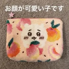 美品】フェイラー×ちいかわ ピーチ柄 舟形ポーチ FEILER ピーチドット