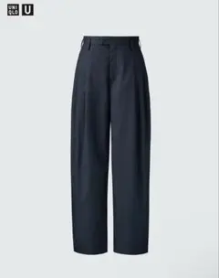 UNIQLO U ユニクロ　コットンブレンドタックワイドパンツ　61