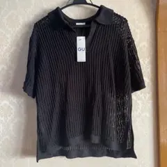 GU メッシュ　スキッパーポロセーター